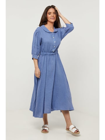 Rodier Lin Leinen-Kleid in Hellblau