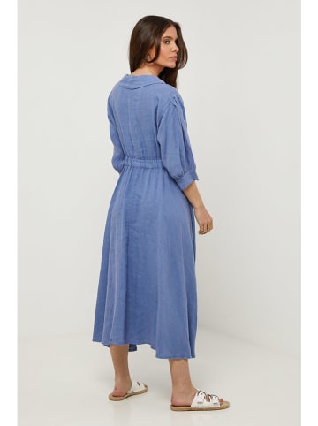 Rodier Lin Leinen-Kleid in Hellblau