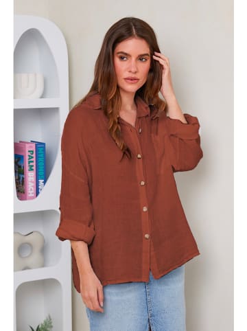Rodier Lin Linnen blouse bruin