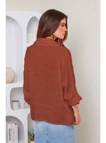 Rodier Lin Linnen blouse bruin