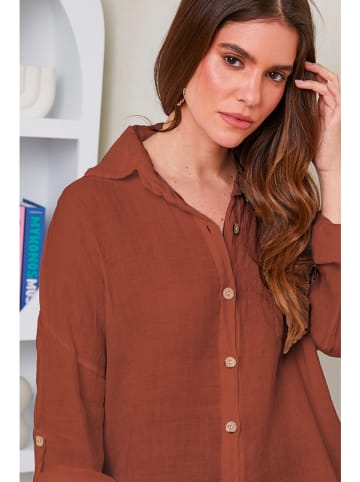Rodier Lin Linnen blouse bruin