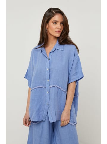 Rodier Lin Linnen blouse lichtblauw