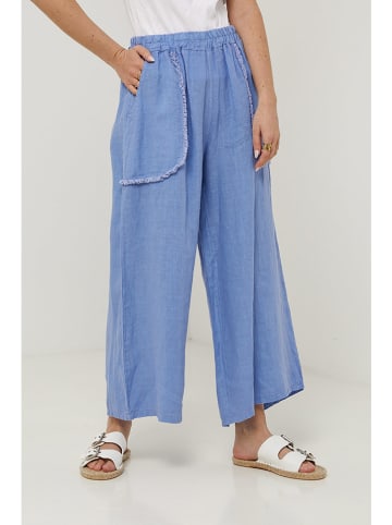 Rodier Lin Leinen-Marlenehose in Hellblau