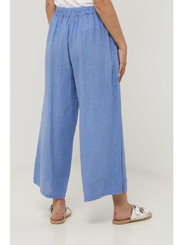 Rodier Lin Leinen-Marlenehose in Hellblau