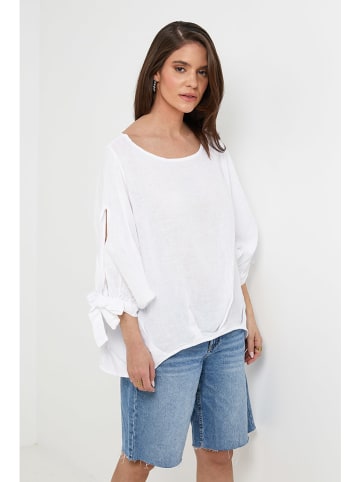 Rodier Lin Leinen-Bluse in Weiß