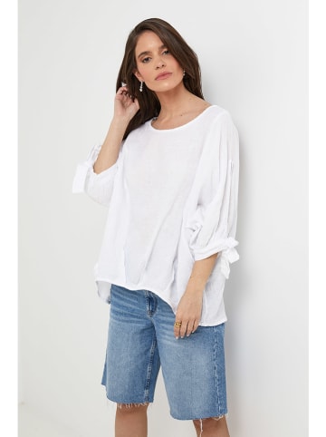 Rodier Lin Leinen-Bluse in Weiß