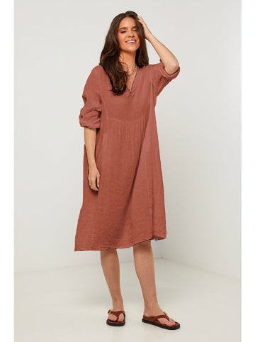 Rodier Lin Leinen-Kleid in Braun