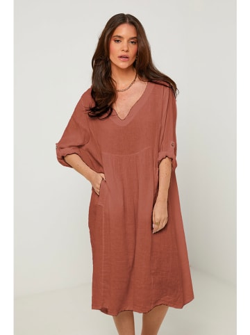 Rodier Lin Leinen-Kleid in Braun