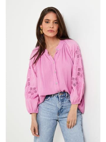 Rodier Lin Leinen-Bluse in Rosa