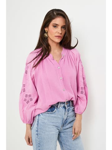 Rodier Lin Leinen-Bluse in Rosa