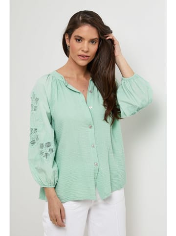 Rodier Lin Linnen blouse lichtgroen