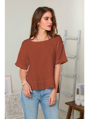 Rodier Lin Leinen-Shirt in Braun