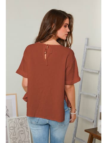 Rodier Lin Leinen-Shirt in Braun