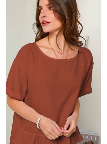 Rodier Lin Leinen-Shirt in Braun