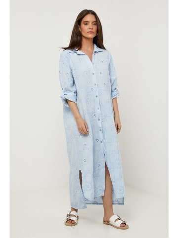 Rodier Lin Leinen-Kleid in Hellblau