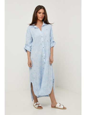 Rodier Lin Leinen-Kleid in Hellblau