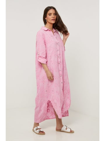Rodier Lin Leinen-Kleid in Rosa