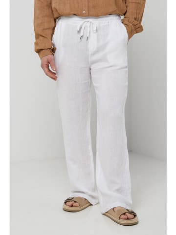 Rodier Lin Leinen-Hose in Weiß