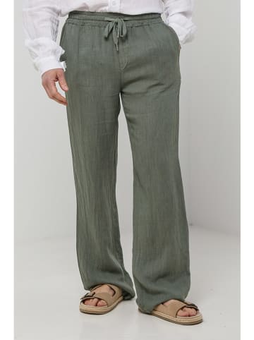 Rodier Lin Leinen-Hose in Khaki