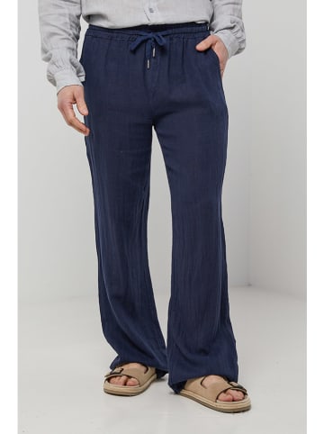 Rodier Lin Leinen-Hose in Dunkelblau