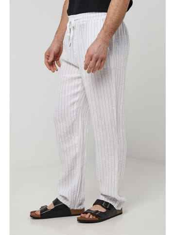 Rodier Lin Leinen-Hose in Weiß