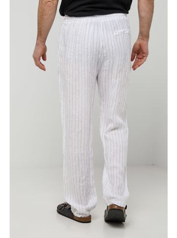 Rodier Lin Leinen-Hose in Weiß