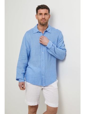 Rodier Lin Linnen blouse lichtblauw