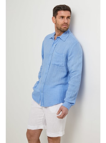 Rodier Lin Leinen-Hemd in Hellblau
