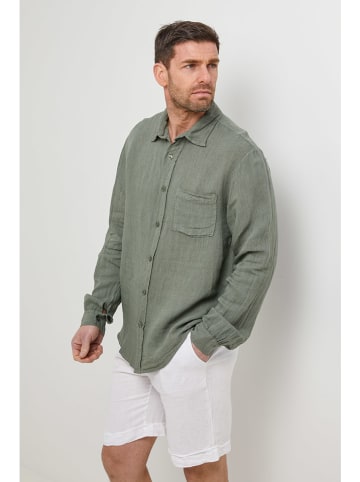 Rodier Lin Leinen-Hemd in Khaki