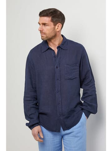 Rodier Lin Linnen blouse donkerblauw