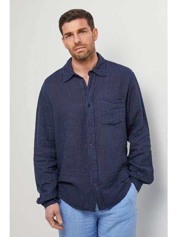 Rodier Lin Linnen blouse donkerblauw