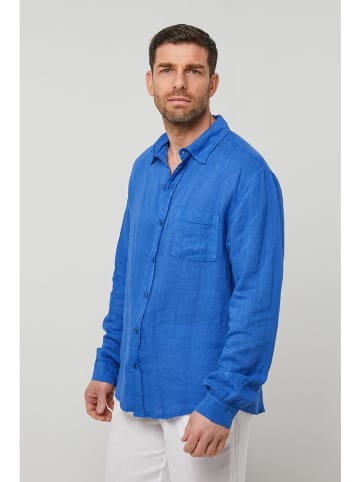 Rodier Lin Leinen-Hemd in Blau