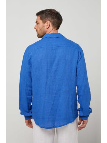 Rodier Lin Leinen-Hemd in Blau