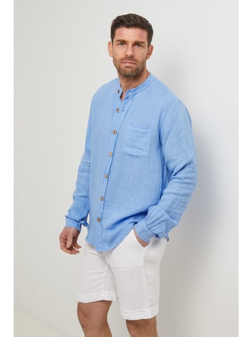 Rodier Lin Linnen blouse lichtblauw