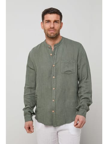 Rodier Lin Leinen-Hemd in Khaki