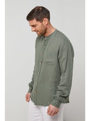 Rodier Lin Lniana koszula w kolorze khaki