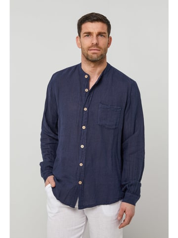 Rodier Lin Linnen blouse donkerblauw