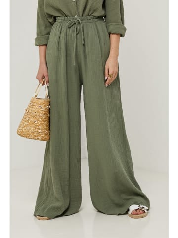 Rodier Lin Leinen-Hose in Khaki