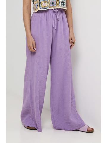 Rodier Lin Leinen-Hose in Lila