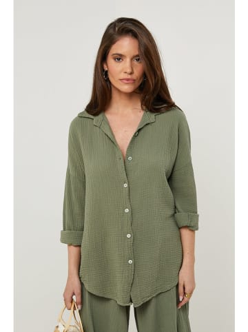 Rodier Lin Leinen-Hemd in Khaki