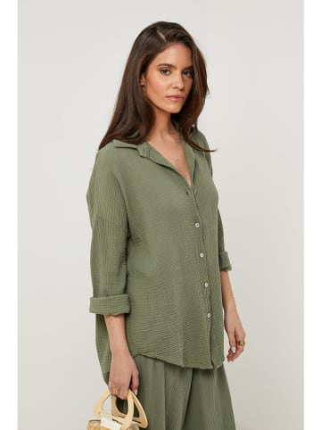 Rodier Lin Linnen blouse kaki