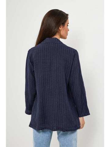 Rodier Lin Leinen-Blazer in Dunkelblau