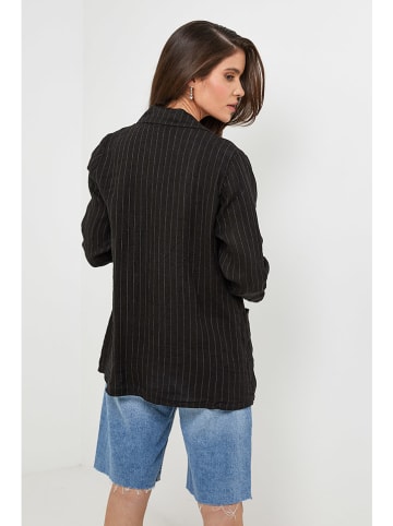 Rodier Lin Leinen-Blazer in Schwarz