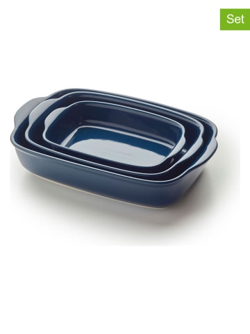 Brandt 3-delige set: ovenschalen donkerblauw