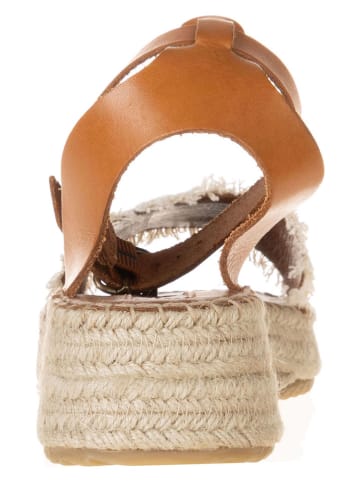 Pepe Jeans FOOTWEAR Leren sleehaksandalen wit/lichtbruin