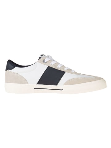 Pepe Jeans FOOTWEAR Leder-Sneakers in Weiß/ Beige