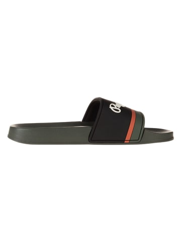 Pepe Jeans FOOTWEAR Pantoletten in Schwarz/ Khaki