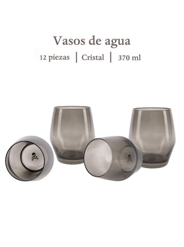 El Ganso 12er-Set: Wassergläser in Grau - 370 ml