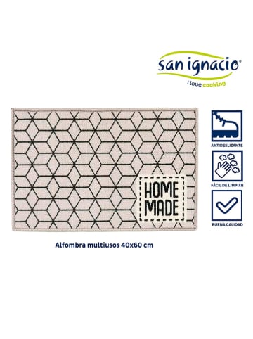 San ignacio Indoortapijt crème/zwart - (L)60 x (B)40 cm