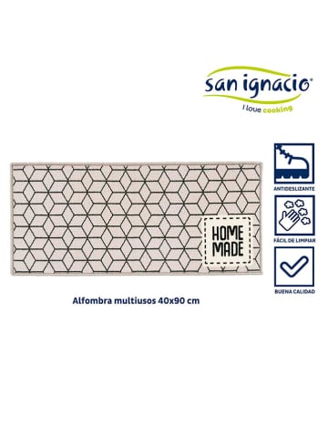 San ignacio Indoor-Teppich in Creme/ Schwarz - (L)90 x (B)40 cm